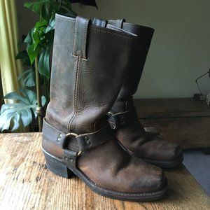 Frye Women's 8.5 M Brown Harness 12R Biker Boots